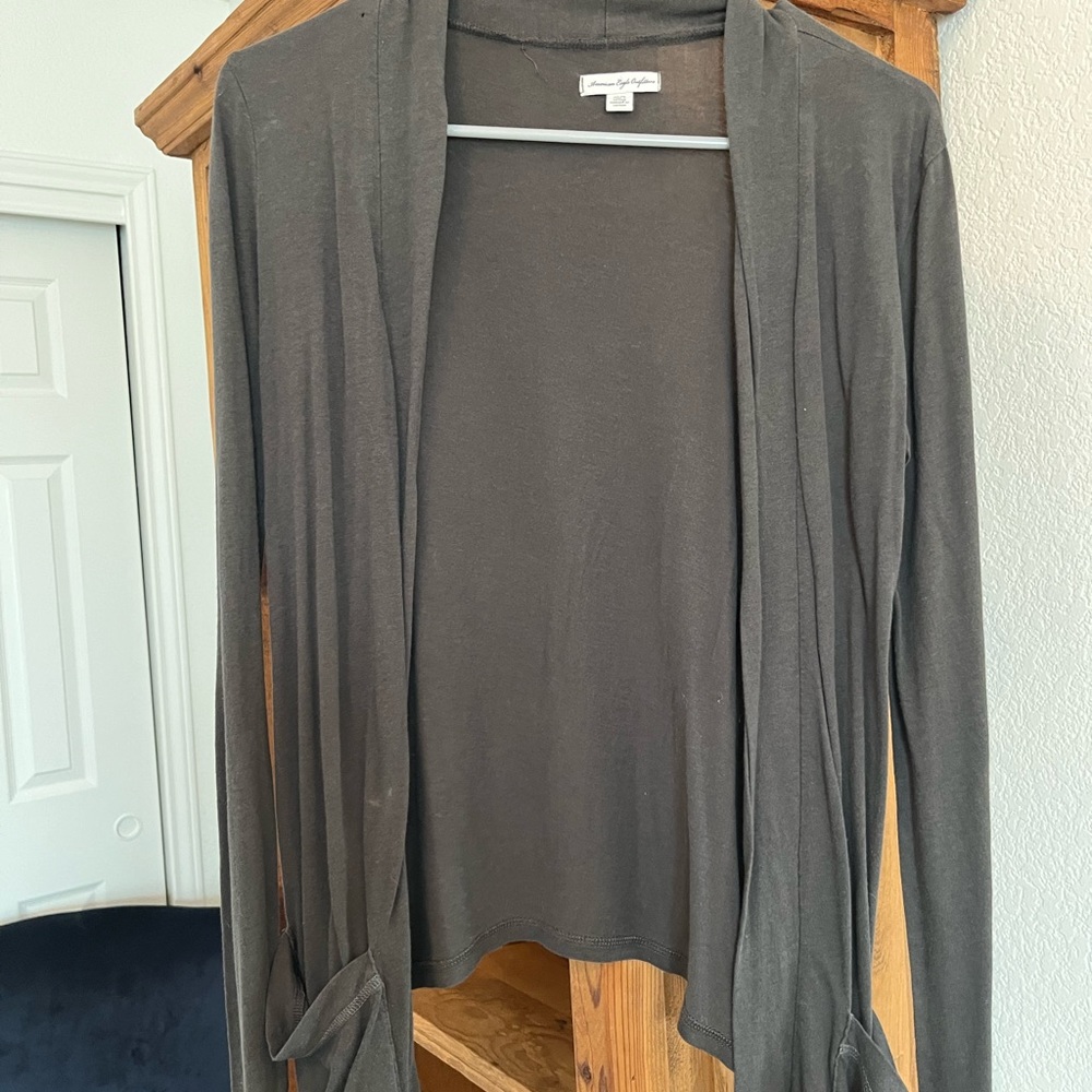 Grey American Eagle cardigan